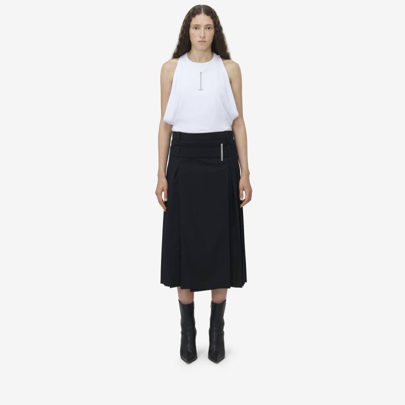 Alexander McQueen Women's Black Kilt Skirt - 10 (Wool)